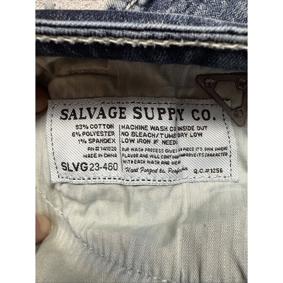 Salvage Havoc Jeans Men’s 30x33 Slim Straight Distressed Blue Denim - Picture 9 of 11